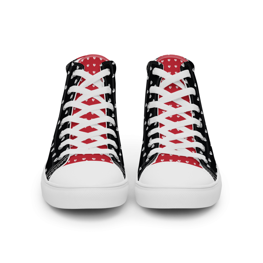 HEARTBREAK CLUB Men’s High Top Canvas Shoes