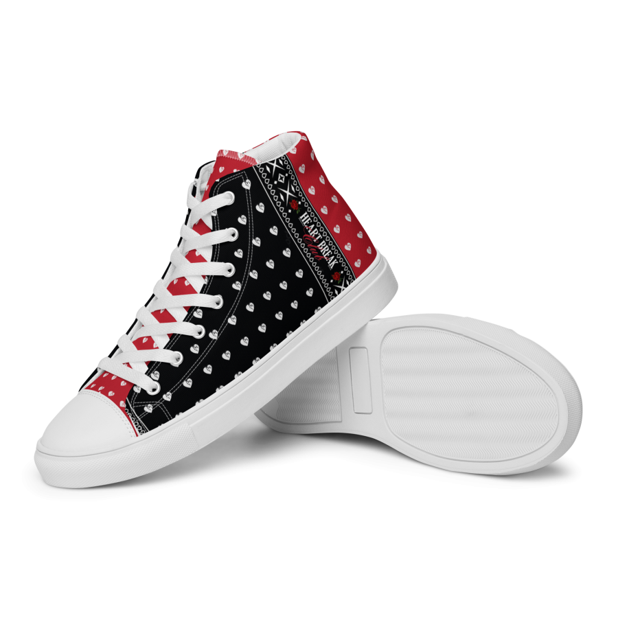 HEARTBREAK CLUB Men’s High Top Canvas Shoes