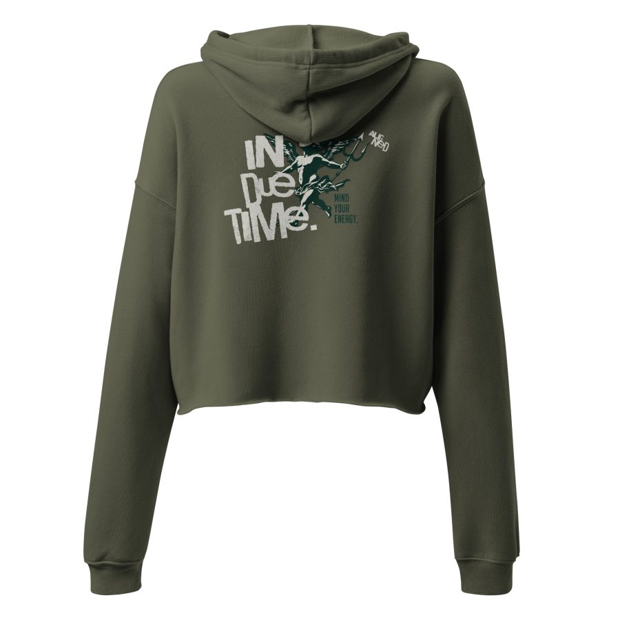 "KARMA FOLLOWS" Crop Hoodie