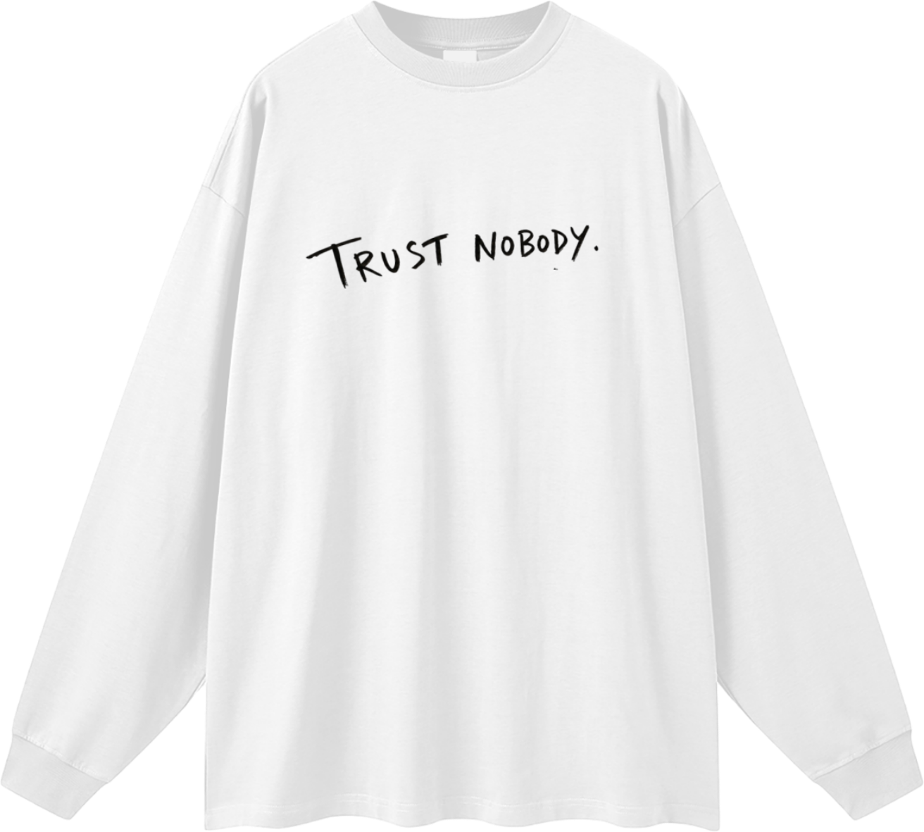 TRUST NONE Oversized Unisex Long Sleeve T-Shirt